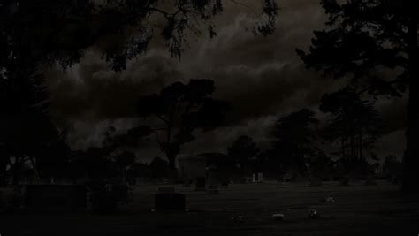 Spooky Cemetery Night And Lightning HD Stock Footage Video 1739179 - Shutterstock