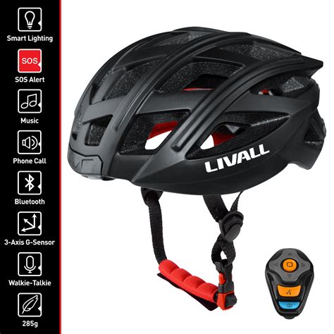 Livall 2017 Smart Bike Bluetooth Helmet with Wireless Handlebar Remote Control - Tail Light Turn ...