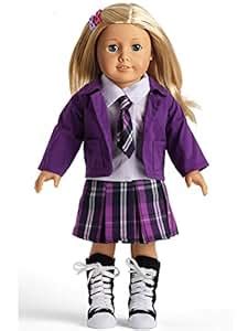 Amazon.com: 4pc School Uniform Doll Clothes Fits 18" American Girl Doll ...