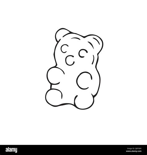 Vector hand drawn doodle sketch gummy bear isolated on white background Stock Vector Image & Art ...