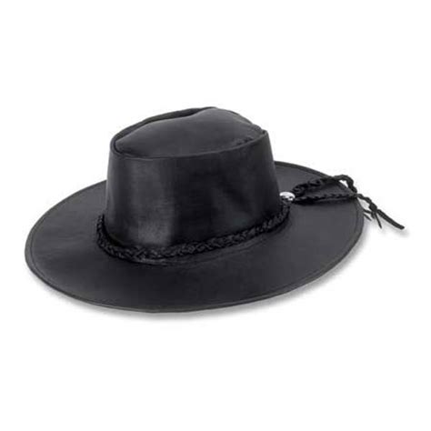 Interstate Leather Black Leather Wide Brim Hat at Blain's Farm & Fleet