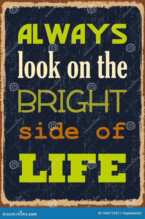 Always Look on the Bright Side of Life. Motivational Quote Stock Vector ...