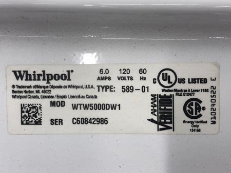 Whirlpool Date Codes