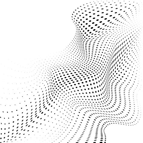 Abstract halftone background with dynamic waves. Halftone design element motion effect. Warp ...