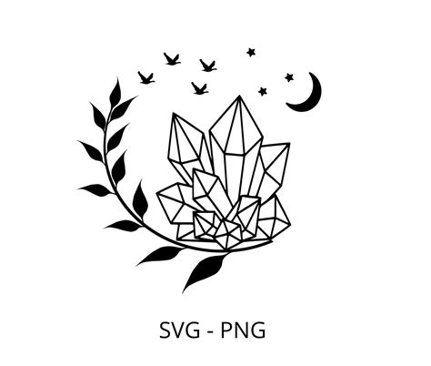 Crystal SVG clipart cricut shirt svg printable Png vector | Etsy in 2021 | Crystal drawing ...