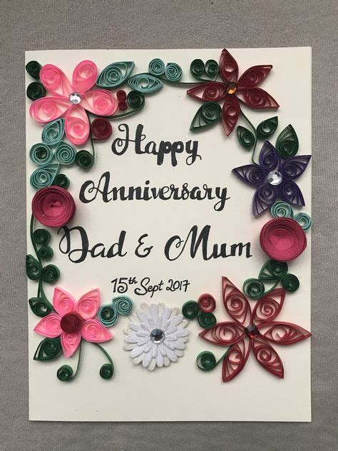 Happy Anniversary Card for Parents #diy #happyanniversary # ...