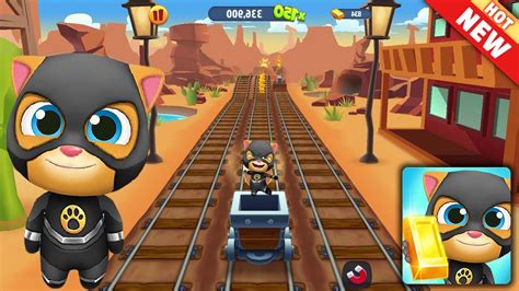 Talking Tom Gold Run - New SUPER GINGER In RAIL WORLD - YouTube