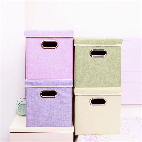 Clothes storage box container Nonwoven Collapsible Fabric cardboard drawer organizer storage box ...