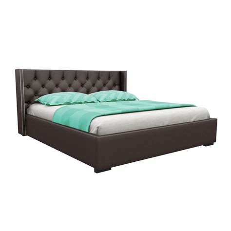 Buy Deep Brown Bed Queen Size Online at Best Prices | Rainforest Italy