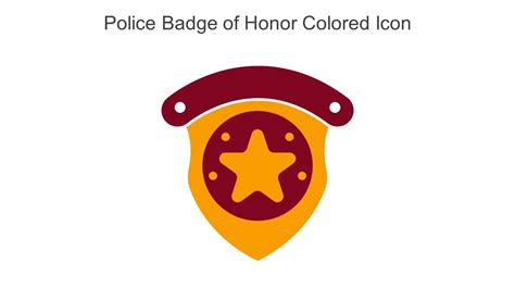 Police Badge Of Honor Colored Icon In Powerpoint Pptx Png And Editable Eps Format