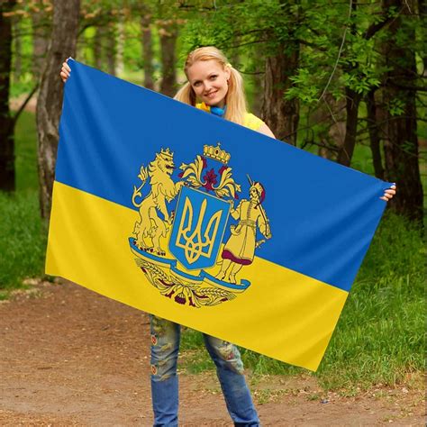 New Ukrainian Flag 3ftx5ft 150x90cm Bright Color Blue And Yellow ...