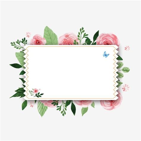 Floral Border Frame PNG Transparent, Frame Beautiful Border Hand ...