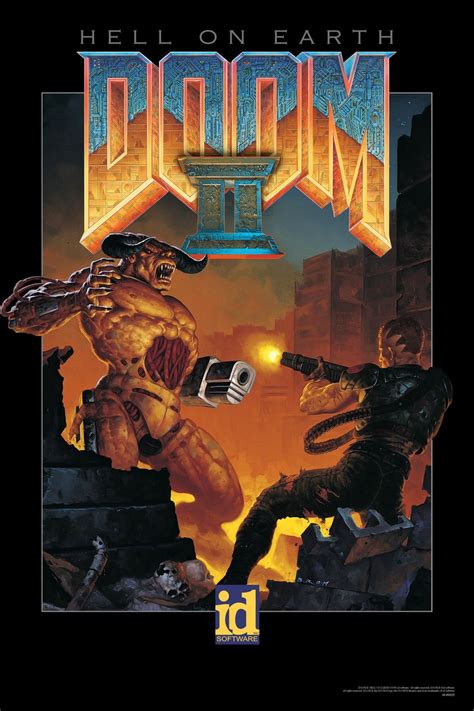 DOOM 2 Classic PC Game Box Cover Art Poster Multiple Sizes and | Etsy