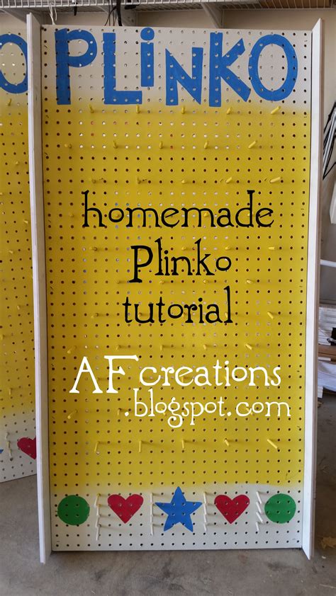 DIY Plinko board tutorial afcreations.blogspot.com *I made this for a ...