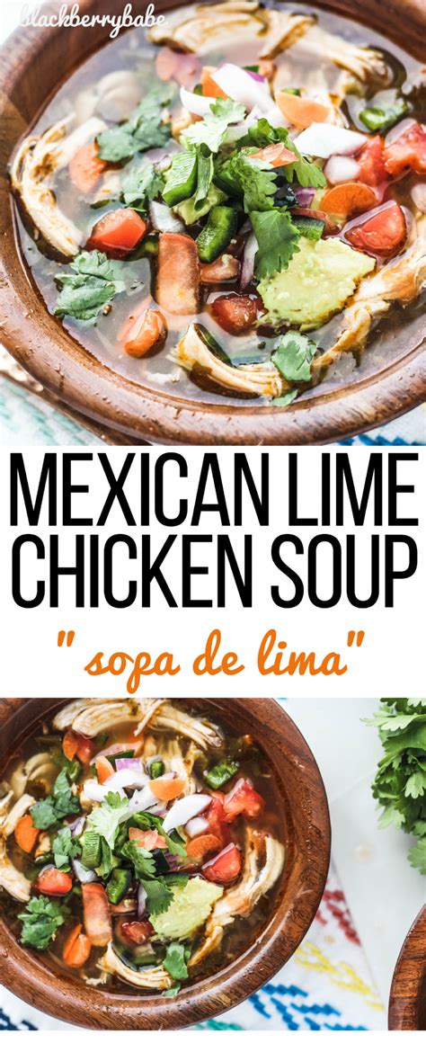 Mexican Sopa De Lima, or Lime Chicken Soup, is packed with chicken, tomatoes, peppers, and tons ...