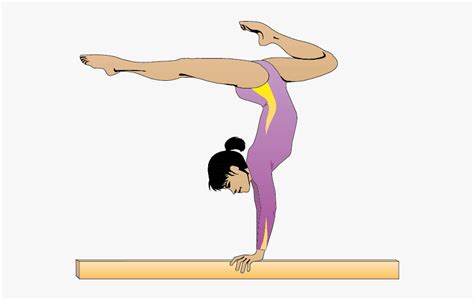 clip art gymnast on beam - Clip Art Library