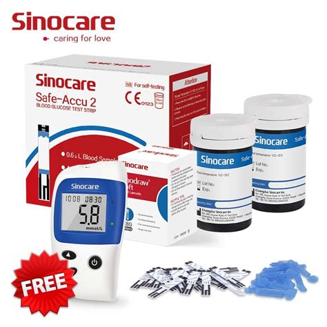 Sinocare Diabetic Test Strips Accuracy Glucose Meter Blood Glucose ...