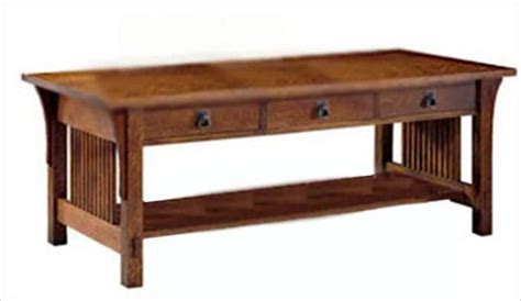 Amish Coffee Table Quarter Sawn Oak Reproduction Style Coffee Tables, End Tables, Mission ...