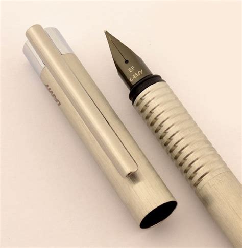 Lamy Logo Fountain Pen - Silver Finish, Extra Fine Nib (Mint in Box, Uninked) - Peyton Street Pens