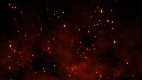 3d burning embers glowing. fire glowing particles on black background. - Stock Image - Everypixel