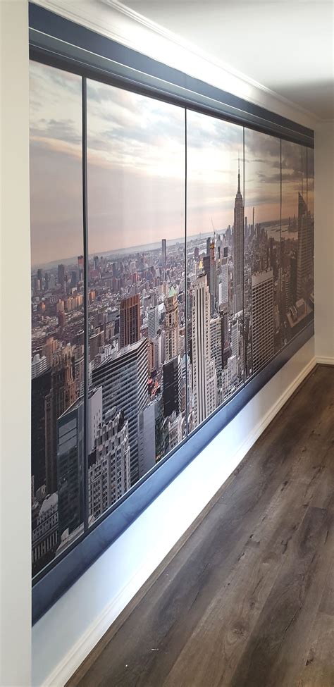 This very cool Custom design wallpaper mural really makes you feel like you are literally at the ...