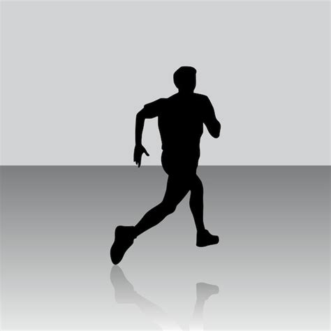 Premium Vector | The Silhouette of a Male Running Athlete