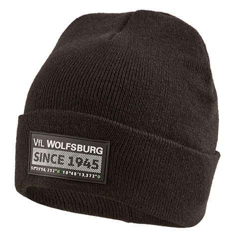 knitted hat streetwear black | Vfl Wolfsburg