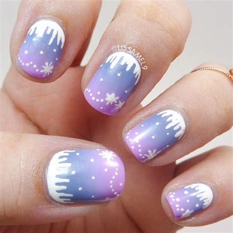 35 Snowflake Nail Art Ideas - nenuno creative