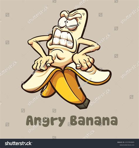 Angry Banana Vector Cartoon _ Banana Stock Vector (Royalty Free ...