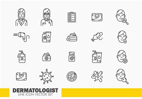 Dermatology Icons Vector | Dermatology, Icon, Reflexology chart