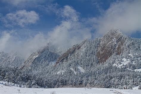 Flatiron Snow Dusting Boulder Colorado Photograph by James BO Insogna - Fine Art America