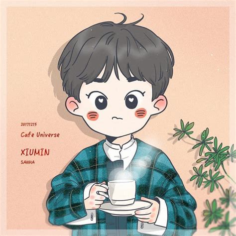 ☕XIUMIN #xiumin #xiuminfanart #exo #exofanart #fanart #kimminseok # ...