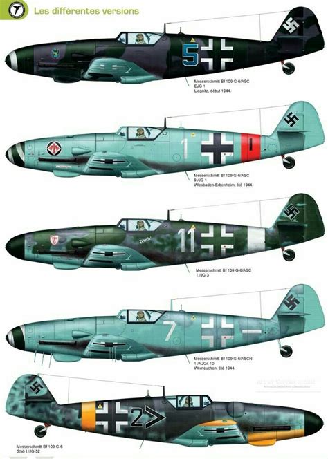 Messerschmitt Me-109G ,variants | Wwii fighter planes, Wwii airplane ...