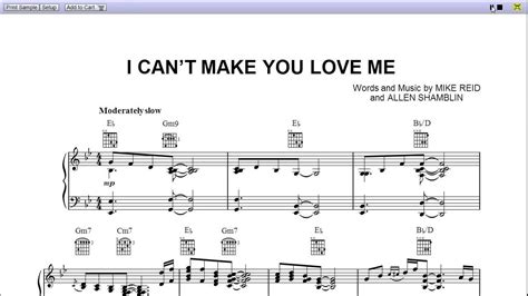 I Can't Make You Love Me by Bonnie Raitt - Piano Sheet Music:Tease ...