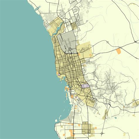 vector ciudad mapa de Yeda, saudi arabia 27137106 Vector en Vecteezy