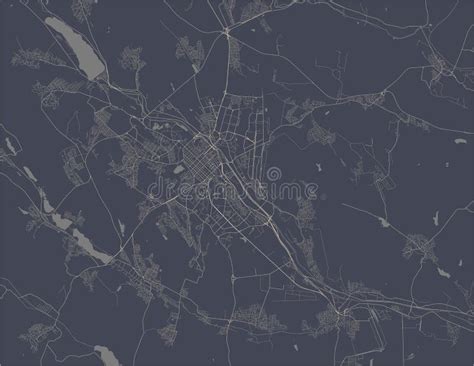 Map of the City of Chisinau, Moldova Stock Illustration - Illustration ...