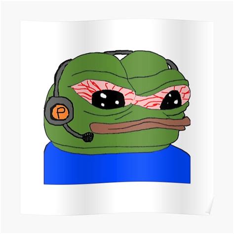 "Pepe sticker Gamer Discord funny meme " Poster by Grace-Cop | Redbubble