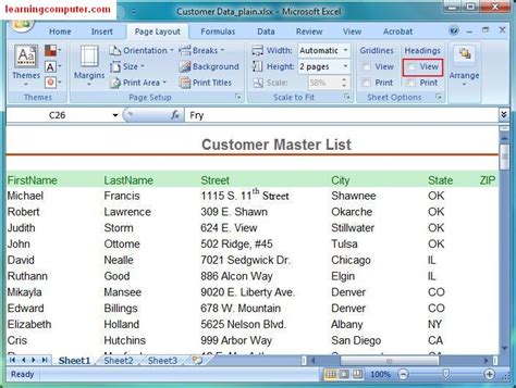 Microsoft Excel Tutorial – Page Layout Tab | Softknowledge's Blog