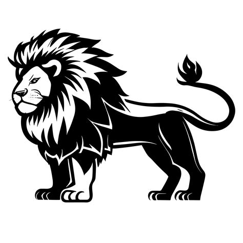 Lion black and white icon clipart transparent background 24029783 PNG