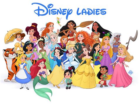 LUIGI LUCARELLI — Here are all 22 of the Disney ladies together! I... Cute Disney Drawings ...