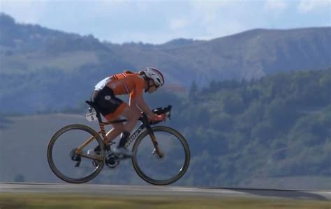 Helicopter Tracking Shot Of New Women’s World Champion Road Cyclist Deserves Oscar