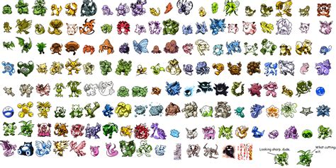 Pokemon Yellow Shiny Sprites by skarchomp on DeviantArt