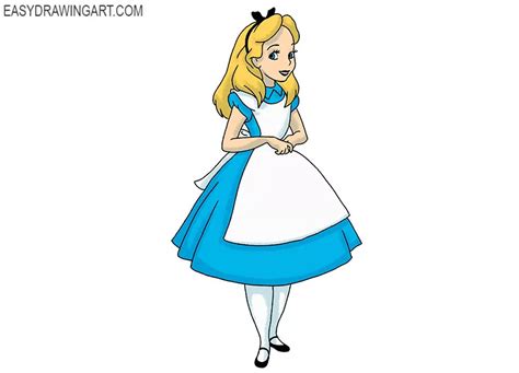 How to Draw Alice in Wonderland - Easy Drawing Art