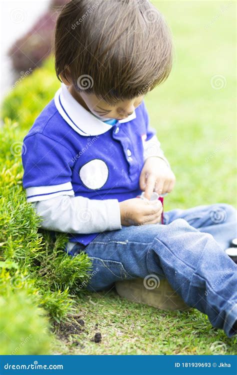 Happy Child Eating stock image. Image of learn, care - 181939693