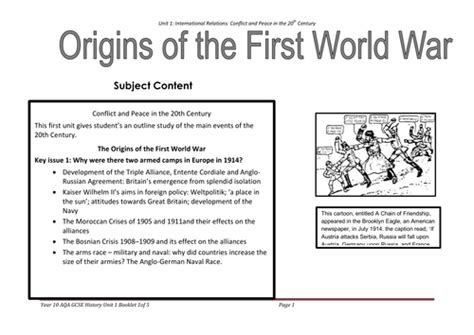 Causes of World War 1 | Teaching Resources