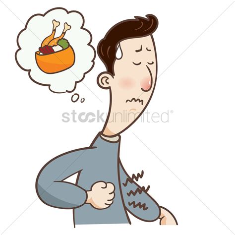 Cartoon guy is hungry Vector Image - 1958663 | StockUnlimited