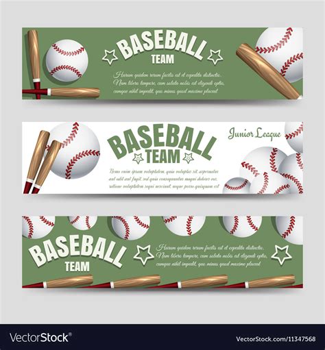 Baseball team banners Royalty Free Vector Image