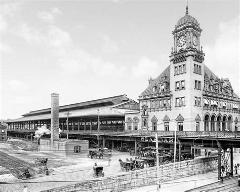 Richmond Historic Black & White Photo, Outside Main Street Station ...