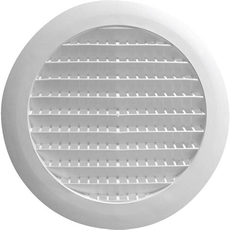 Builders Best 6 In. White Plastic Round Eave & Soffit Vent RDV6S01 ...