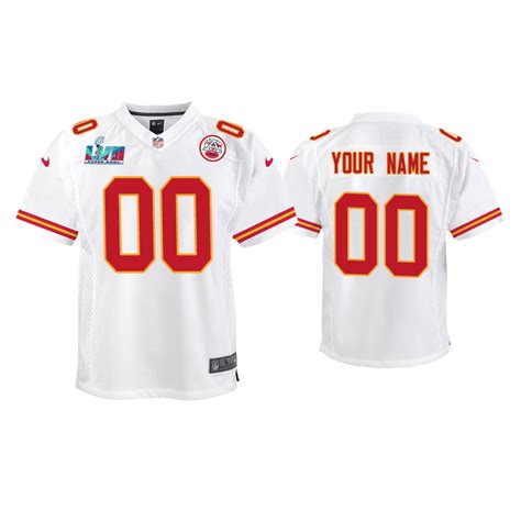 Youth Custom Kansas City Chiefs Super Bowl LVII White Game Jersey – Choose Your Style With Us